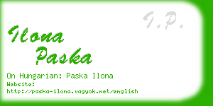 ilona paska business card